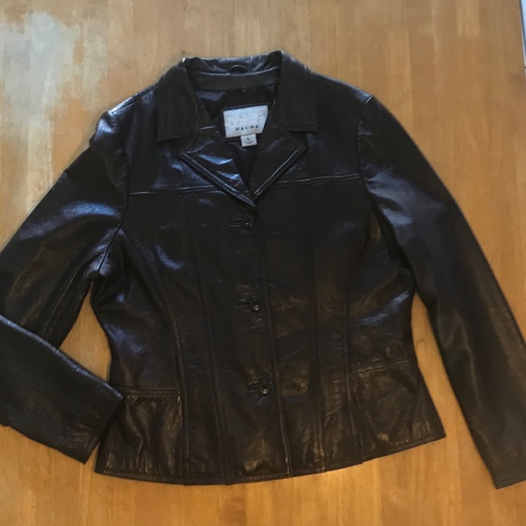 Deep burgundy Wilson Leather jacket - Picture 3 of 8